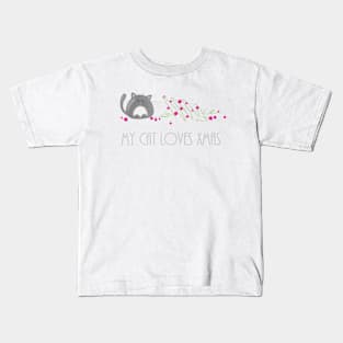 Cats lover - My cat loves Xmas Kids T-Shirt